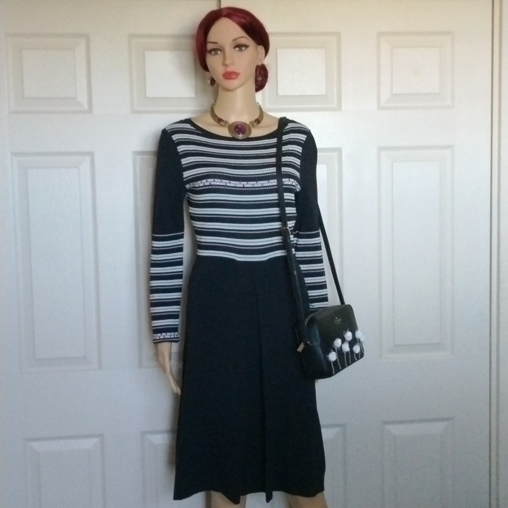 Nine West Kick Pleat Knit Dress.